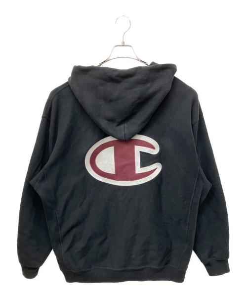 Champion（チャンピオン）Champion (チャンピオン) X-GIRL (エックスガール) REVERSE WEAVE R ZIP UP HOODIE ブラック サイズ:Sの古着・服飾アイテム