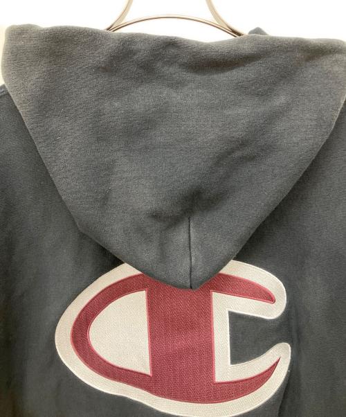 Champion（チャンピオン）Champion (チャンピオン) X-GIRL (エックスガール) REVERSE WEAVE R ZIP UP HOODIE ブラック サイズ:Sの古着・服飾アイテム