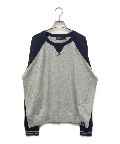POLO RALPH LAUREN（ポロ・ラルフローレン）POLO RALPH LAUREN (ポロ・ラルフローレン) コットンニット ネイビー サイズ:Lの古着・服飾アイテム