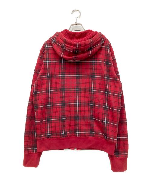POLO RALPH LAUREN（ポロ・ラルフローレン）POLO RALPH LAUREN (ポロ・ラルフローレン) チェック柄ジップパーカー レッド サイズ:Mの古着・服飾アイテム