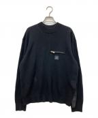 ARMANI EXCHANGEアルマーニ エクスチェンジ）の古着「クルーネックニット」｜ブラック