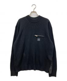 ARMANI EXCHANGE（アルマーニ エクスチェンジ）の古着「クルーネックニット」｜ブラック