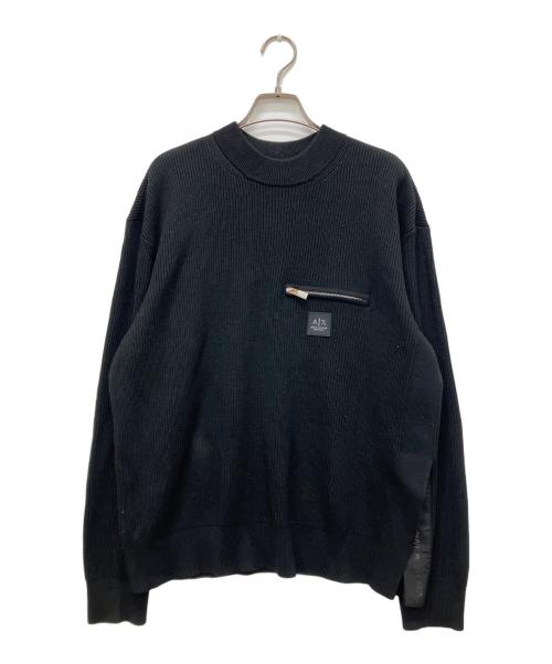 ARMANI EXCHANGE（アルマーニ エクスチェンジ）ARMANI EXCHANGE (アルマーニ エクスチェンジ) クルーネックニット ブラック サイズ:Sの古着・服飾アイテム