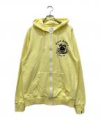 stussyステューシー）の古着「ジップパーカー」｜イエロー