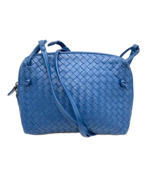 BOTTEGA VENETA（ボッテガベネタ）BOTTEGA VENETA (ボッテガベネタ) イントレチャート ノディーニ ショルダーバッグ ブルーの古着・服飾アイテム