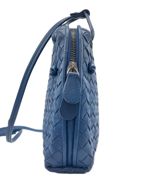 BOTTEGA VENETA（ボッテガベネタ）BOTTEGA VENETA (ボッテガベネタ) イントレチャート ノディーニ ショルダーバッグ ブルーの古着・服飾アイテム