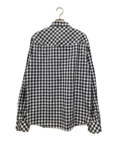 DIESEL（ディーゼル）DIESEL (ディーゼル) OLCATウエスタンチェックシャツ ブラック×ホワイト サイズ:Lの古着・服飾アイテム