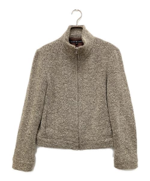 RALPH LAUREN（ラルフローレン）RALPH LAUREN (ラルフローレン) ジップショートツイードジャケット ベージュ サイズ:11の古着・服飾アイテム