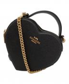 COACHコーチ）の古着「ハートクロスボディショルダーバッグ」｜ブラック