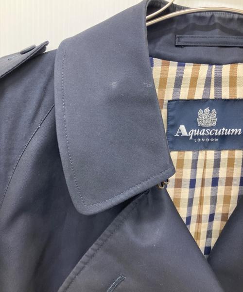 Aquascutum（アクアスキュータム）Aquascutum (アクアスキュータム) トレンチコート ネイビー サイズ:36の古着・服飾アイテム