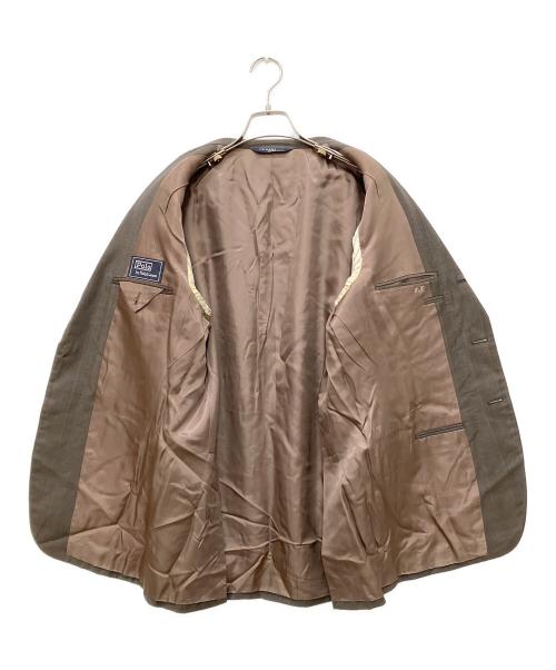 POLO RALPH LAUREN（ポロ・ラルフローレン）POLO RALPH LAUREN (ポロ・ラルフローレン) 3Bストライプテーラードジャケット ブラウン サイズ:AB6の古着・服飾アイテム