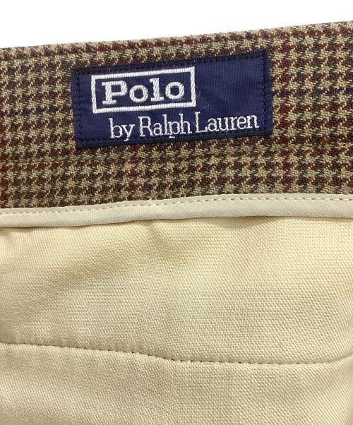 POLO RALPH LAUREN（ポロ・ラルフローレン）POLO RALPH LAUREN (ポロ・ラルフローレン) ウールガンクラブスラックス ブラウン サイズ:88cmの古着・服飾アイテム