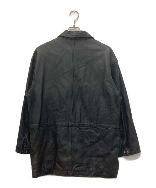 INTERMEZZO（インターメッツォ）INTERMEZZO (インターメッツォ) レザーコート ブラック サイズ:Lの古着・服飾アイテム