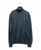 POLO RALPH LAURENポロ・ラルフローレン）の古着「メリノウールタートルネックニット」｜ブラック