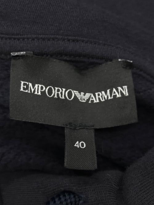 EMPORIO ARMANI（エンポリオ アルマーニ）EMPORIO ARMANI (エンポリオ アルマーニ) ショートプルオーバーパーカー ブラック サイズ:40の古着・服飾アイテム