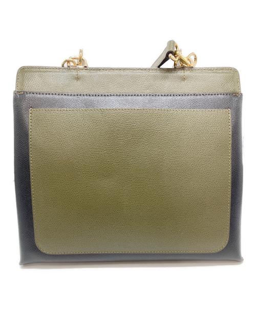 FURLA（フルラ）FURLA (フルラ) 1927 M TOP HANDLE ライトグレー×カーキの古着・服飾アイテム