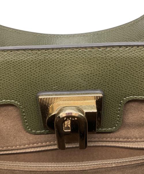 FURLA（フルラ）FURLA (フルラ) 1927 M TOP HANDLE ライトグレー×カーキの古着・服飾アイテム
