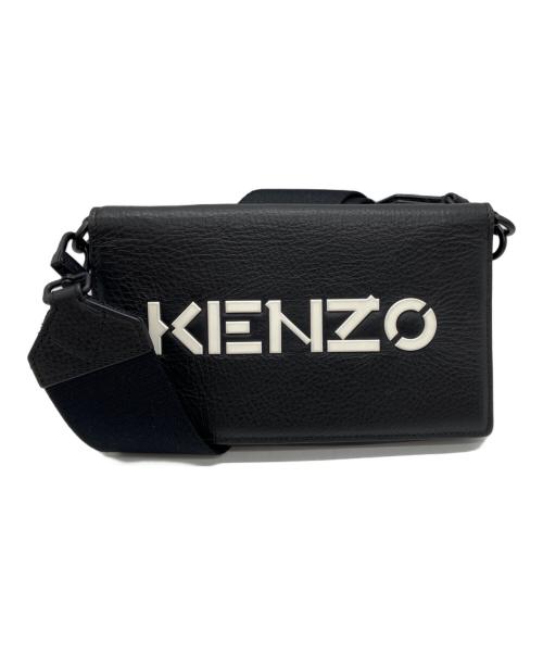 KENZO（ケンゾー）KENZO (ケンゾー) レザーショルダーバッグ ブラックの古着・服飾アイテム
