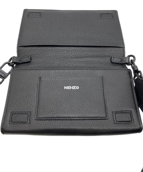 KENZO（ケンゾー）KENZO (ケンゾー) レザーショルダーバッグ ブラックの古着・服飾アイテム