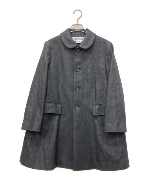 COMME des GARCONS COMME des GARCONS（コムデギャルソン コムデギャルソン）COMME des GARCONS COMME des GARCONS (コムデギャルソン コムデギャルソン) 丸襟ステンカラーコート ブラック サイズ:Sの古着・服飾アイテム