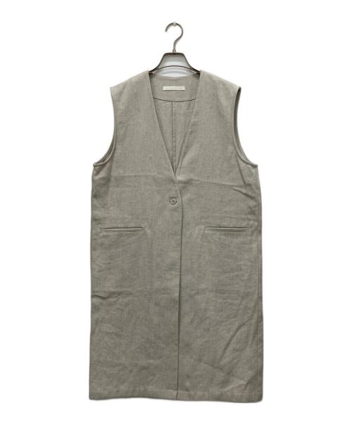 evam eva（エヴァムエヴァ）evam eva (エヴァムエヴァ) linen cotton long vest アイボリー サイズ:Mの古着・服飾アイテム