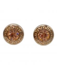 COACH（コーチ）の古着「サークルロゴストーンピアス」｜ゴールド