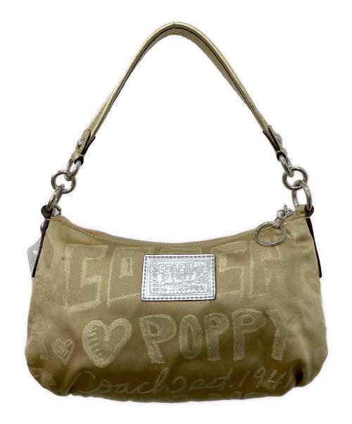 COACH（コーチ）COACH (コーチ) ポピー ストーリーパッチ グルーヴィー 2WAY ショルダーバッグ ゴールドの古着・服飾アイテム