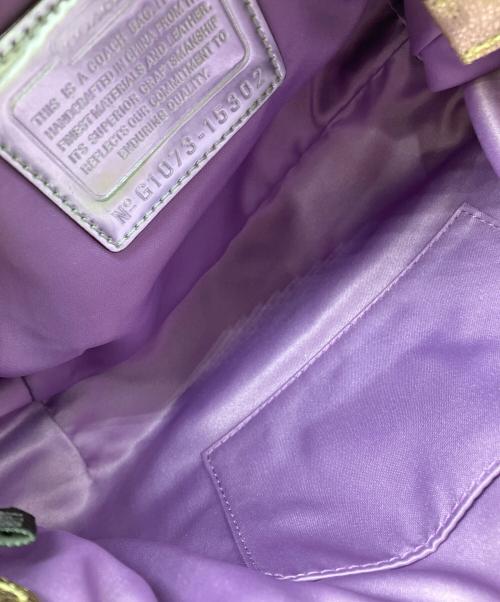 COACH（コーチ）COACH (コーチ) ポピー ストーリーパッチ グルーヴィー 2WAY ショルダーバッグ ゴールドの古着・服飾アイテム