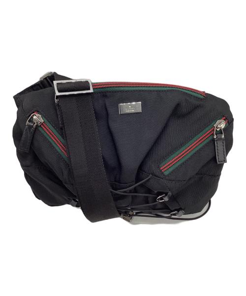 GUCCI（グッチ）GUCCI (グッチ) シェリーラインウエストポーチ ブラックの古着・服飾アイテム