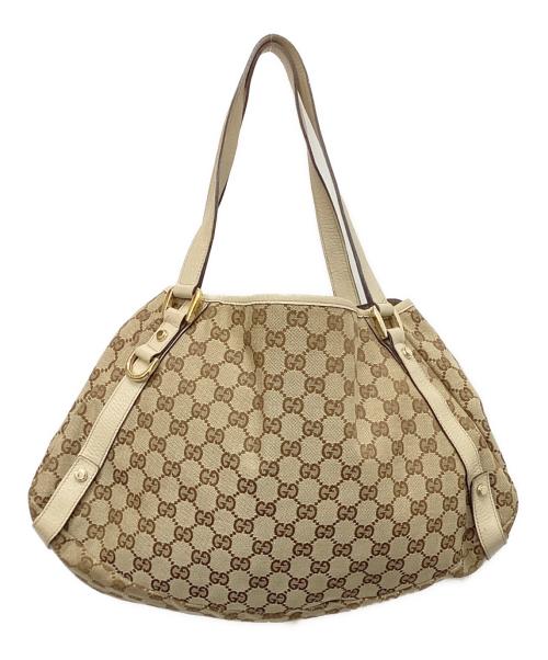 GUCCI（グッチ）GUCCI (グッチ) アビーGGキャンバストートバッグ ベージュの古着・服飾アイテム