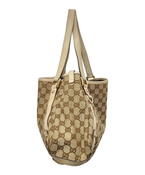 GUCCI（グッチ）GUCCI (グッチ) アビーGGキャンバストートバッグ ベージュの古着・服飾アイテム