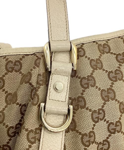 GUCCI（グッチ）GUCCI (グッチ) アビーGGキャンバストートバッグ ベージュの古着・服飾アイテム