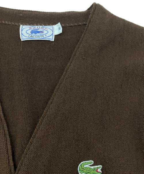 IZOD LACOSTE（アイゾッド ラコステ）IZOD LACOSTE (アイゾッド ラコステ) アクリルカーディガン ブラウン サイズ:Mの古着・服飾アイテム
