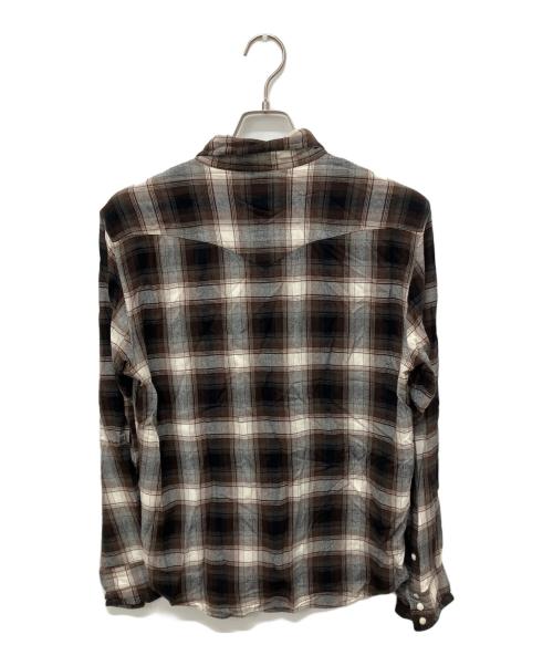 WACKO MARIA（ワコマリア）WACKO MARIA (ワコマリア) オンブレチェックウエスタンシャツ ブラウン サイズ:XLの古着・服飾アイテム