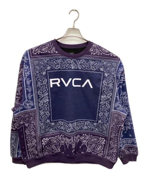 RVCA（ルーカ）RVCA (ルーカ) ペイズリー柄スウェット ネイビー サイズ:Lの古着・服飾アイテム