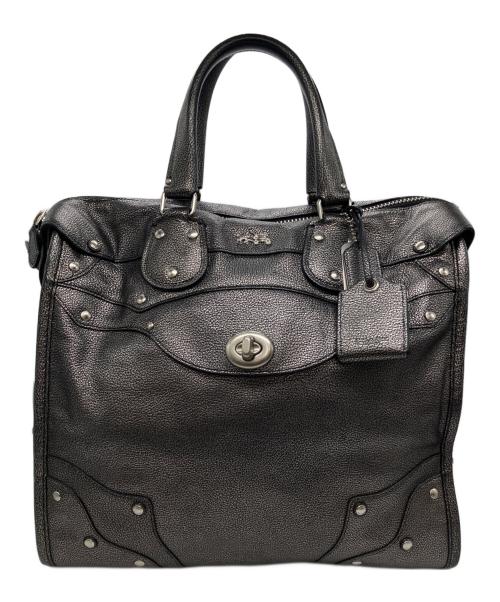 COACH（コーチ）COACH (コーチ) エレベーテッド ライダーサッチェル シルバーの古着・服飾アイテム