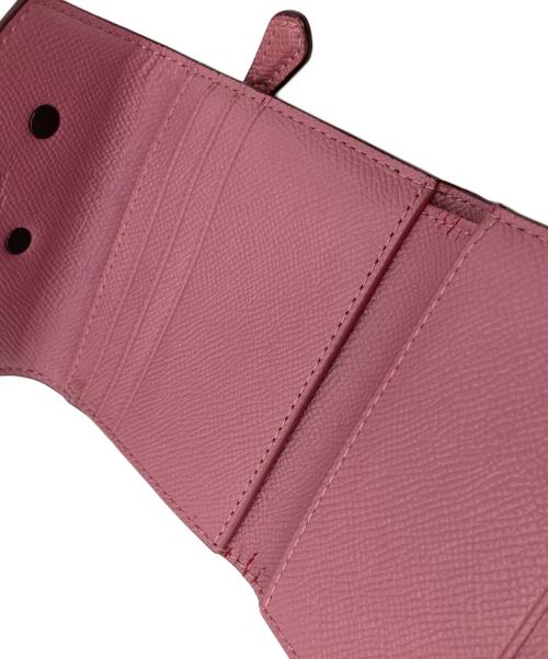 COACH（コーチ）COACH (コーチ) ティーローズコンパクトウォレット ピンクの古着・服飾アイテム