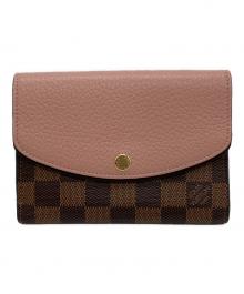 LOUIS VUITTON（ルイ ヴィトン）の古着「ダミエ　ポルトフォイユ・ノルマンディ　二つ折り財布」｜ブラウン