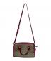 GUCCI (グッチ) GG スプリーム ミニボストンショルダーバッグ ブラウン×ピンク：23000円