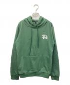 stussyステューシー）の古着「プルオーバーパーカー」｜グリーン