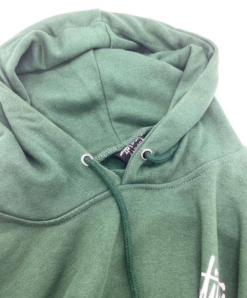 stussy（ステューシー）stussy (ステューシー) プルオーバーパーカー グリーン サイズ:Lの古着・服飾アイテム