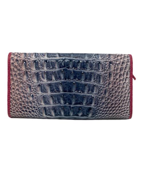 Vivienne Westwood（ヴィヴィアンウエストウッド）Vivienne Westwood (ヴィヴィアンウエストウッド) クロコダイル型押しロングウォレット ブルーの古着・服飾アイテム