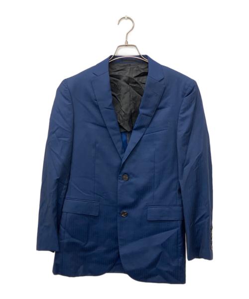 BLUE LABEL CRESTBRIDGE（ブルーレーベルクレストブリッジ）BLUE LABEL CRESTBRIDGE (ブルーレーベルクレストブリッジ) ﾍﾘﾝﾎﾞｰﾝ3ﾋﾟｰｽｽｰﾂ　御幸毛織生地　51H95-313-24 ブルー サイズ:36Rの古着・服飾アイテム