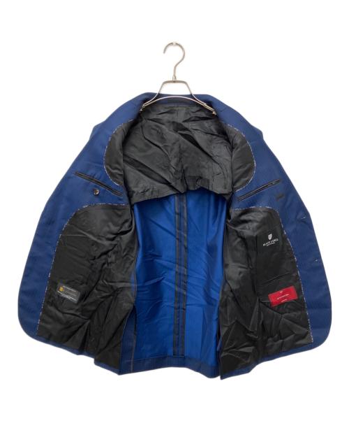 BLUE LABEL CRESTBRIDGE（ブルーレーベルクレストブリッジ）BLUE LABEL CRESTBRIDGE (ブルーレーベルクレストブリッジ) ﾍﾘﾝﾎﾞｰﾝ3ﾋﾟｰｽｽｰﾂ　御幸毛織生地　51H95-313-24 ブルー サイズ:36Rの古着・服飾アイテム