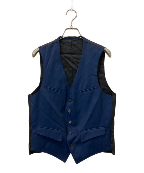 BLUE LABEL CRESTBRIDGE（ブルーレーベルクレストブリッジ）BLUE LABEL CRESTBRIDGE (ブルーレーベルクレストブリッジ) ﾍﾘﾝﾎﾞｰﾝ3ﾋﾟｰｽｽｰﾂ　御幸毛織生地　51H95-313-24 ブルー サイズ:36Rの古着・服飾アイテム