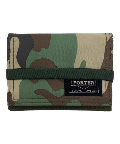 PORTER（ポーター）PORTER (ポーター) カモフラカードケース オリーブの古着・服飾アイテム