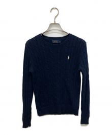 POLO RALPH LAUREN（ポロ・ラルフローレン）の古着「ケーブルニット」｜ネイビー