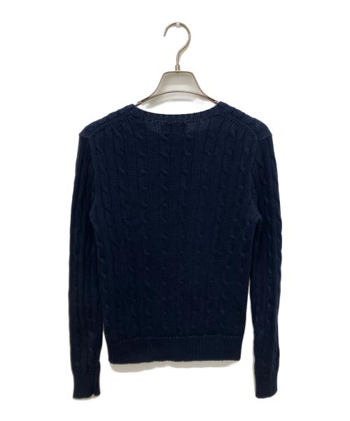 POLO RALPH LAUREN（ポロ・ラルフローレン）POLO RALPH LAUREN (ポロ・ラルフローレン) ケーブルニット ネイビー サイズ:Sの古着・服飾アイテム