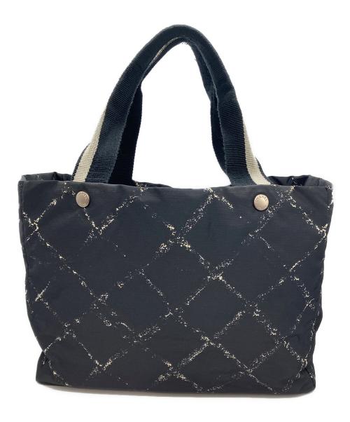 CHANEL（シャネル）CHANEL (シャネル) 旧トラベルライン ナイロントートバッグ ブラックの古着・服飾アイテム