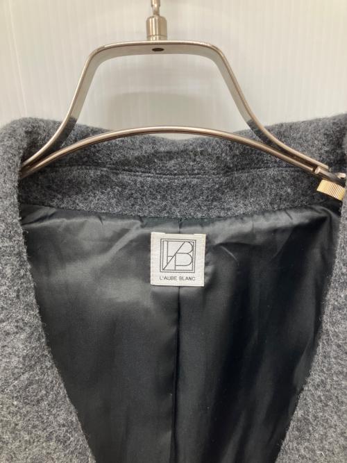 L'AUBE BLANC（ローブ ブラン）L'AUBE BLANC (ローブ ブラン) ベルテッドチェスターコート グレー サイズ:Freeの古着・服飾アイテム